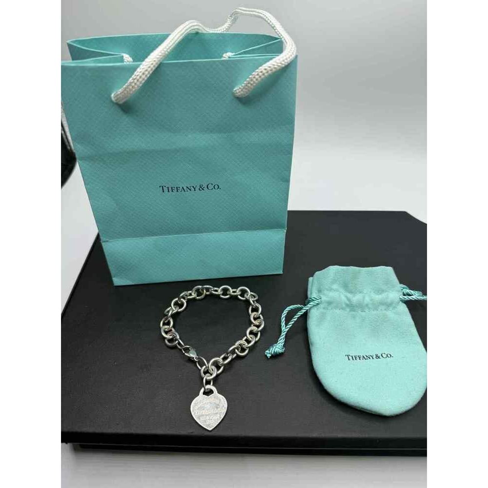 Please Return to Tiffany Heart Tag Charm Key Bracelet 8" SPB-TS 359688